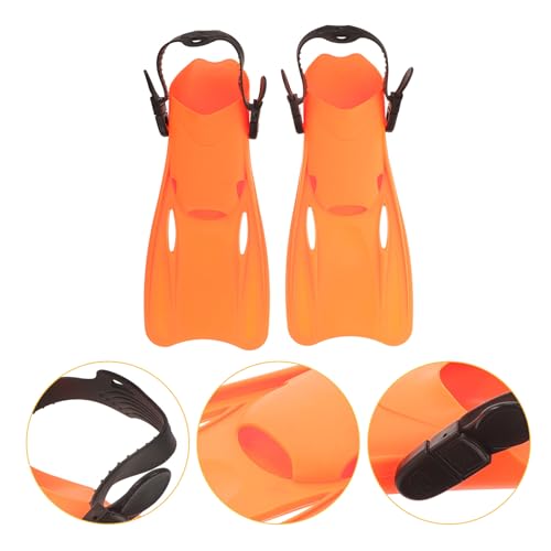 Palmes de natation légères en TPR et PP VICASKY orange taille 39-43 - 5