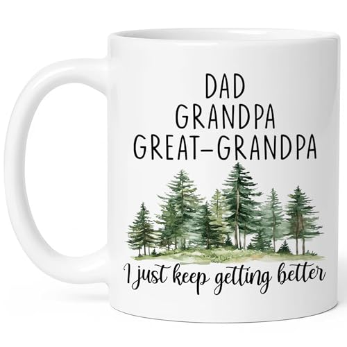 FUNITZ Fathers Day Gift For Great Grandpa, Promoted To Great Grandpas Coffee Mug - Perfect Christmas Great Grandfather, Great-grandpa gifts Birthday, New Great-papa 2026 Cup