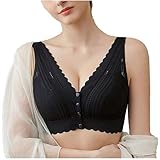 Die 10 besten Unterwäsche & Dessous Mastektomie BHs Oktober 2025 Platz 10 LRSSMB CHIRURGISCHER ALLTAGS-BH MIT VORDERVERSCHLUSS, POST-BRUST-OPERATION MASTEKTOMIE BHS KABELLOSE KOMPRESSIONS-STILL-BH-PADS BRALETTE(BLACK,XXL)