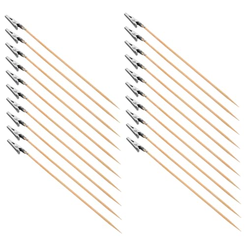 HOUDERCO 20Pcs Alligator Clip Stick for Model Painting Lightweight Clamps for DIY Card Making for Airbrush and Hobbyists for Accurate Spray Painting and Drying