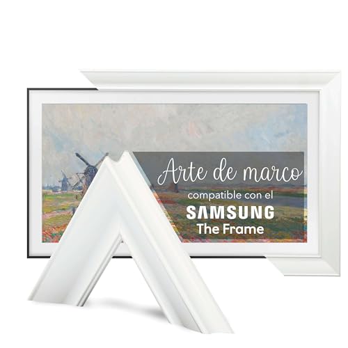 TV Guard Decorative TV Frame Compatible with Samsung The Frame TV – Easy Snap-On Design – No Magnets or Glue Used – Lightweight & Durable Bezel Upgrade, 32 Inc Modern White