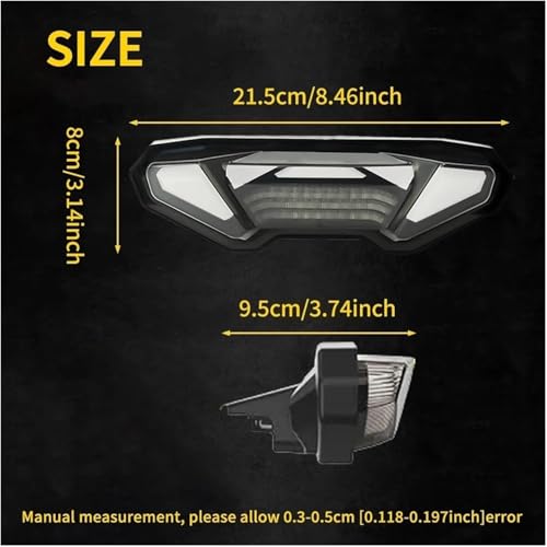 Luz de freno para motocicleta y piloto trasero compatible con Yamaha Tracer 9 y GT 2021-2023 6