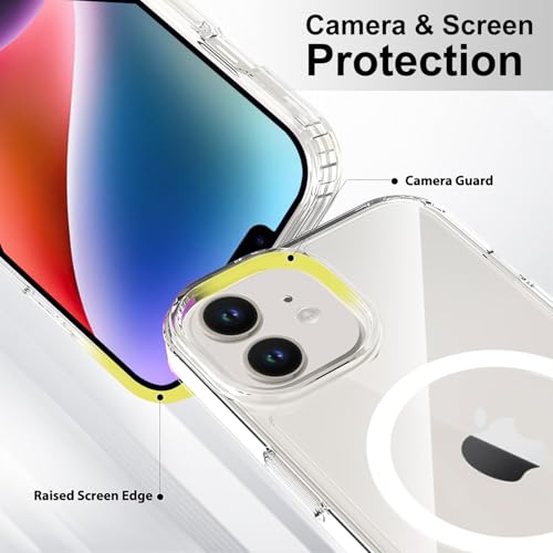Image of FanTEK Phone Case Compatible with iPhone 14 Plus 6.7 Inch, Magnetic Case Clear Protective Bumper Hard Back Cover