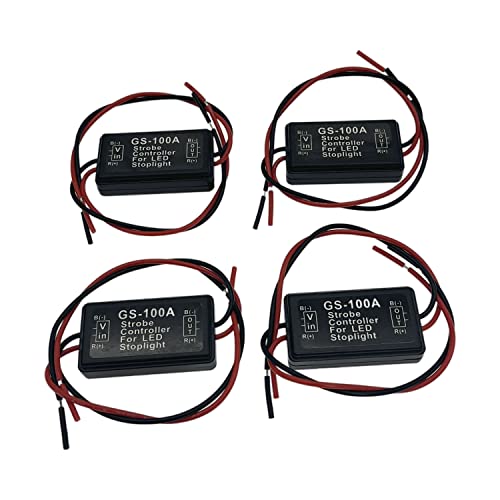 Brake Light Flasher Strobe Brake Light Strobe Tail Light Strobe Brake Flasher Led Flash Module Flash Strobe Controller For Motorcycles Cars Trucks Brake Light Tail Stop Light 12-30 V (4 Pieces) #TOP7