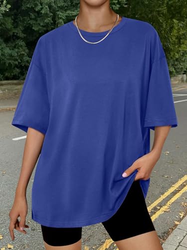 Image of Trendy Queen Womens Oversized T-Shirts Short Sleeves Workout Tops | Casual Summer Gym Tees Plus Size Fashion Clothes 2026
