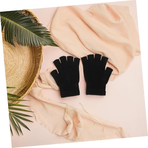 Guantes sin dedos invierno negros táctiles para ciclismo urbano y paseos en invierno 6