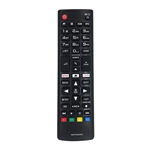 MYHGRC AKB75095308 Reemplazo Mando a Distancia para LG LCD LED Smart TV Ajuste para LG TV Mando a Distancia con Netflix Amazon Botones-MY NWE