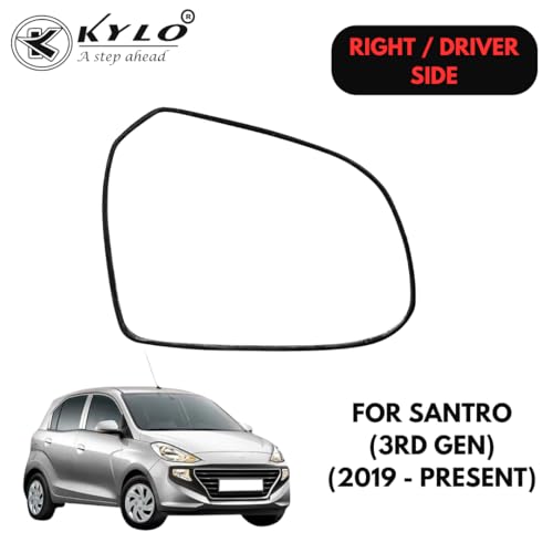 Image of KyloXtreme San-tro (2019-Present) Driver Side (Right Side) Car Side Mirror Glass /Tukdi /Sub Mirror Plate