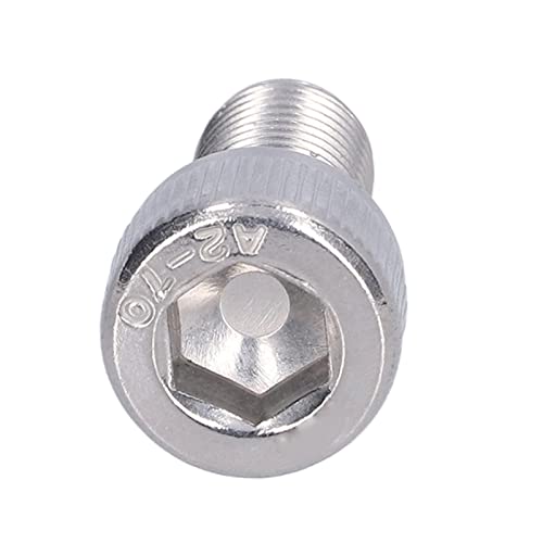 Image of Hex Bolt, 1.25mm Fine Pitch M10 4Pcs Socket Screw Bright Finish -70 Stainless Steel for Construction for DIY Jobs for Automotive Industry(M10*20)