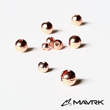 Mavrk Fly Fishing Slotted Tungsten Beads 25pc Refill Pack Euro Nymph Style Flies 5 Essential Colors Gold Silver Copper Black Chartreuse 4 Essential Sizes 4mm 3.5mm 3mm 2.5mm
