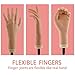 Practice Hand for Acrylic Nails with Stand Bracke,left Practice Hand for Acrylic Nails With Holder, Flexible Bendable Fake Hand Manicure Nail Practice Hand