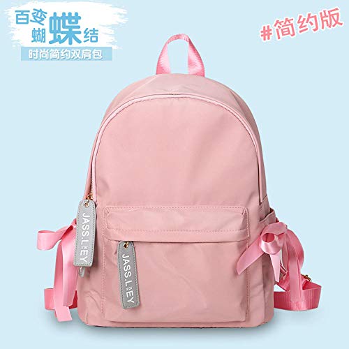 Preisvergleich Produktbild CPFYZH Rucksack Weiblicher Rucksack All-Match Schüler Schule Tasche-Pink USB