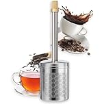 Portable Stainless Steel Micro French Press – Coffee and Tea Maker, Reusable Plunger Filter, Press Type Coffee Infuser for Home and Travelling