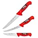 Eikaso® Solingen® - Juego de 3 cuchillos de carnicero (1677 rojo)