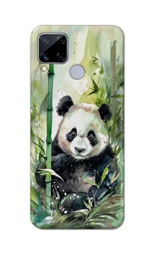 Image of Printed Hard Back Cover for Realme C15 Back Cover (Panda -J1) -190724(EA)