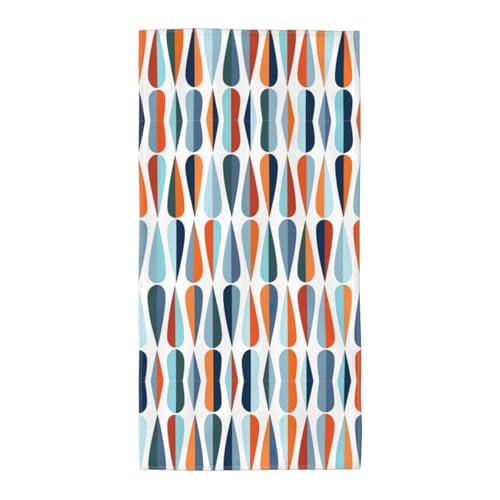 Toalla de 30,5 x 61 cm, ligera, moderna de mediados de siglo con formas de gota, para playa y piscina, para hombres y mujeres, perfecta para viajes, gimnasio y uso doméstico