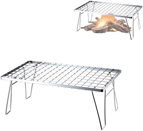 Amazon.com : CAMPINGMOON Campfire Grill Storage Rack Camping Grill ...