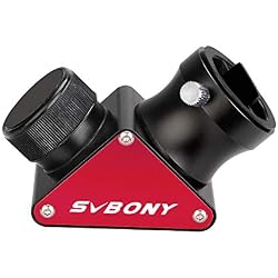 SVBONY SV188P Dielectric Mirror Star Diagonal, 90 Degree Mirror Diagonal, 99% Reflectivity Dielectric Coatings with Brass Compression Rings (1.25 inch)