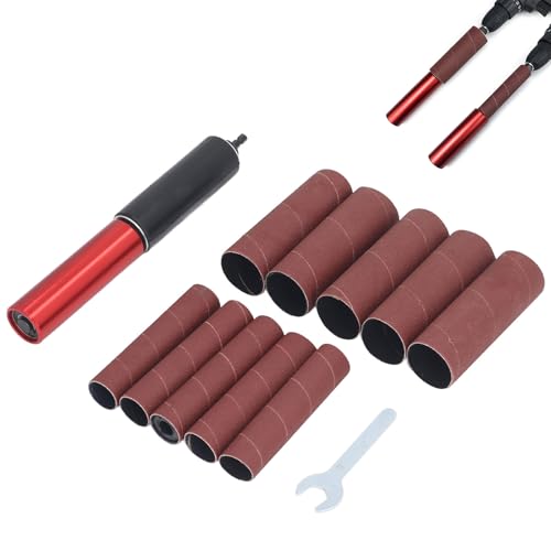 1.5Inch Spindle Sander Adapter, Portable Handheld Rubber Sanding Drum, Aluminum Alloy Drum Sanders for Power Drill, Woodworking