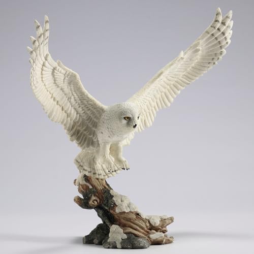 Estatua de Búho Nevado de Resina 13 Pulgadas miniatura 2