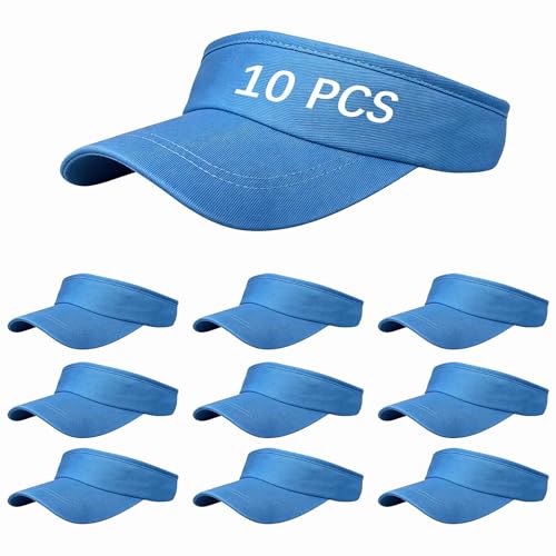 Image of Adjustable Sport Sun Visor Hats Bulk Solid Color Blank Golf Cap Anti Ultraviolet for Beach Tennis Baseball