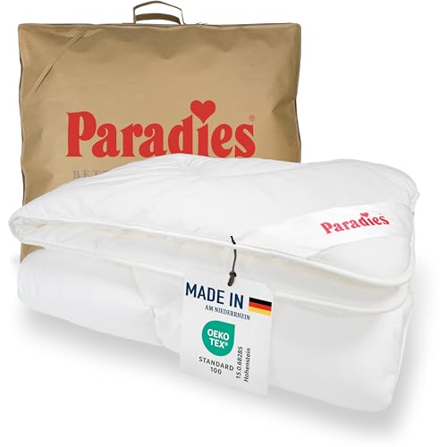 PARADIES Ganzjahresdecke 135x200 cm - Prima Bio, kuschelige + atmungsaktive Bettdecke 135x200, Steppdecke