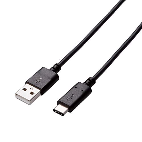 ELECOM USB-C Cable A-C USB2.0 3 A Output 2m [Black] U2C-AC20NBK (Japan Import)