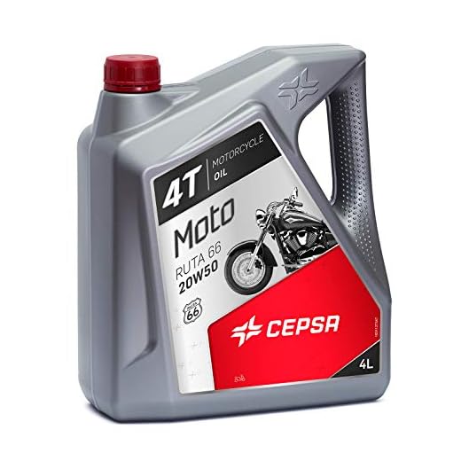 CEPSA 514233601 Moto 4T Ruta 66 20W50 - Aceite Mineral multigrado, 4 l