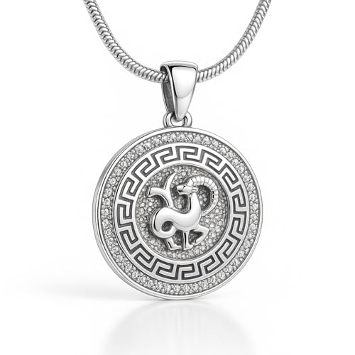 Collier pour femme avec signe du zodiaque pendentif argent 925