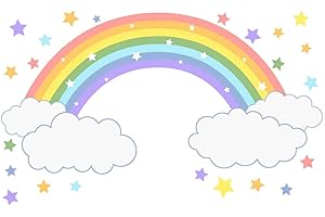 Cloud Star Rainbow Wall Decals for Kids Bedroom and Nursery Decor
