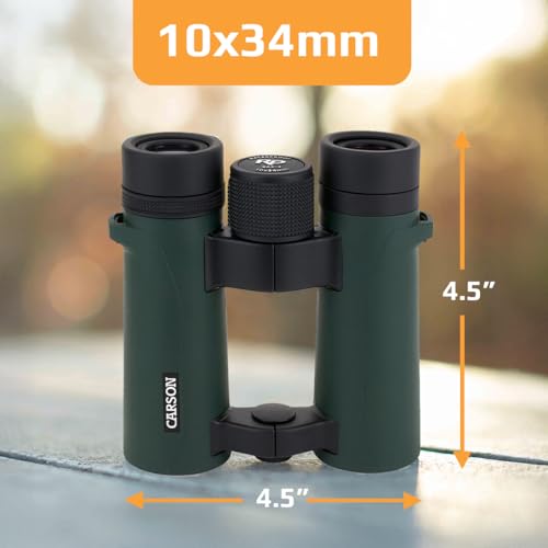 Binoculares compactos impermeables 10x34mm Carson RD Series miniatura 2