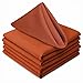 TableLinensforLess 17x17 Inch Polyester Cloth Napkins, Set of 6 (Burnt Orange)