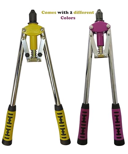 Inditrust Dream 17 Inch (425MM) Hand Riveter Gun, Riveting Tool Fast Hitting Rivet Gun with rivets and GLOVES (with 30 Rivets)