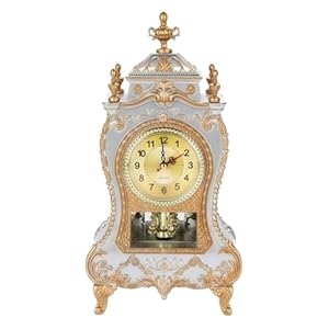 Xumh2024-3 Zegar Kominkowy Elegancki Biały