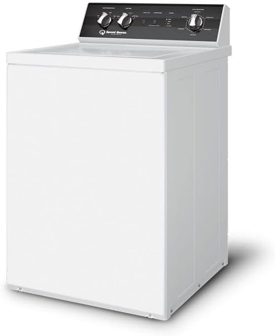 Speed Queen TR5003WN 26" Top Load Washer with 3.2 cu. ft. Capacity, 840 RPM Max Spin Speed, Knob Control, Stainless Steel Tub, in White