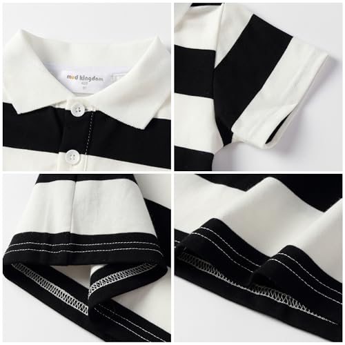 Image of Mud Kingdom Boys Polo Shirt Short Sleeve School Uniform Pique Polo Summer