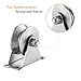 Stainless Steel V Groove Roller Gate Track Roller Heavy Duty Sliding Gate Wheels Double Bearing Garage Door Pulley Solid Bracket Plate Casters for Rolling Gate Industrial Machines 2pcs 3in