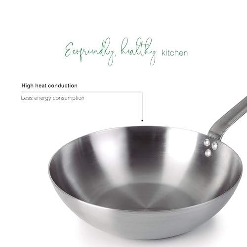 Wok Ferrum d.28 cm en fer robuste pour toutes plaques de cuisson
