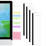 Monitor Memo Board - Multifunction Computer Monitor Memo Board Transparent Monitor Side Panel Creative Desktop Memo Board Easy to Use Suitable for Home Office Desktop Left and Right (4 pcs)