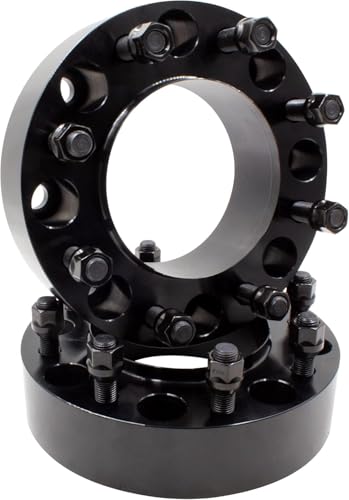Wheel Accessories Parts 2 Pcs Hub Centric Wheel Spacers 8 on 180mm 2.00 Inch Thick 124.1mm Hub M14x1.5 14x1.5 Thread Stud Fits Chevy Silverado GMC Sierra 2500 3500 Single Rear Wheel Vehicles Front
