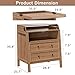 UbabyNest Changing Table Dresser with Foldable Tabletop, Baby Dresser with 2 Wide Drawers & Open Storage Space, Modern Diaper Changing Station, Perfect for Nursery, Natural Wood (Pad Not Included)