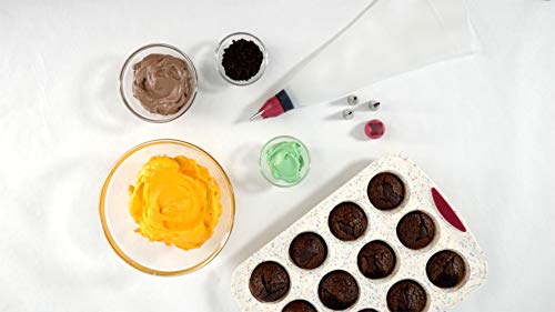 Trudeau - 5118553 Trudeau Structured Silicone Muffin Pan, 12 Cup, Confetti/Fuschia #TOP3