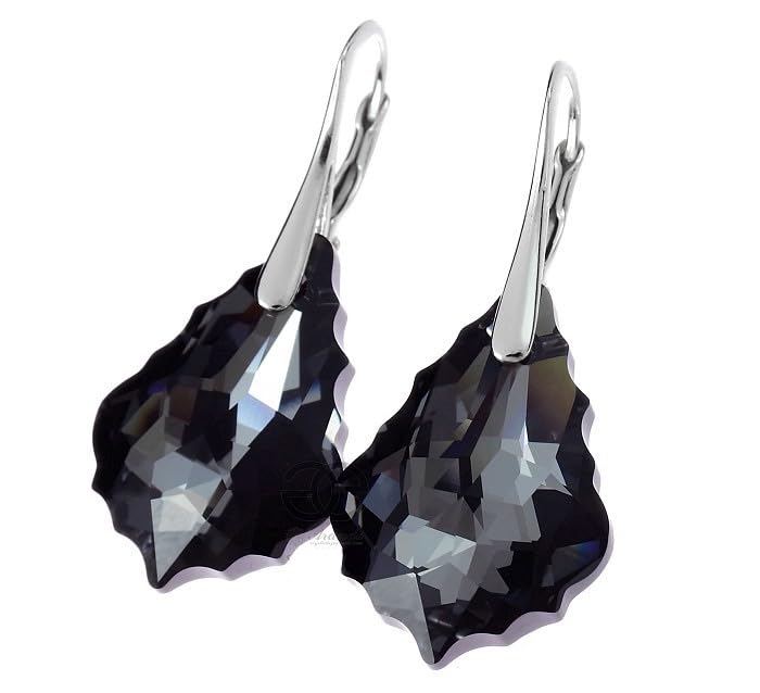 Boucles d'oreilles argent 925 anti-allergie originales style baroque certifié