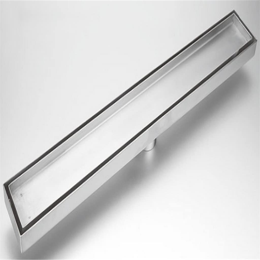 Italiano: Canale lineare Scarico a Pavimento Cancello 100 cm SUS304 Acciaio Inossidabile Tipo di deodorizzazione Scarico a Pavimento for Doccia a Laterale(3-Pack)