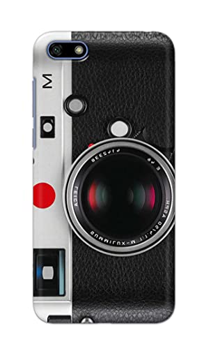 Image of Printed Hard Back Cover Case for Honor 7S | Huawei Y5 2018 | Huawei Y5 Prime 2018 Back Cover (Vintage Camera) -1302