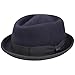 Produktbild Lipodo Gratus Pork Pie Filzhut Damen/Herren - Hut aus Wollfilz - Made in Italy - Porkpie mit Ripsband - Wollhut - Fedora Sommer/Winter dunkelblau L (58-59 cm)