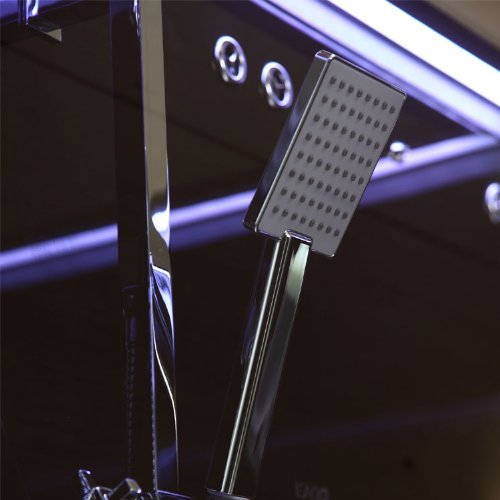 EAGO Dampfdusche DZ991F12 schwarz/ 150×90/ rechts-3