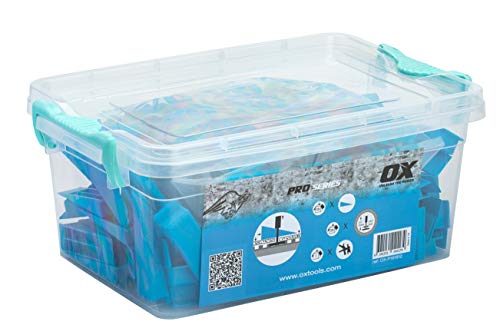 OX Tools Fliesen-Nivelliersystem Keil und Abstandshalter – Set mit 100 Keilen und 100 2 x 13 mm Abstandshaltern + Zange