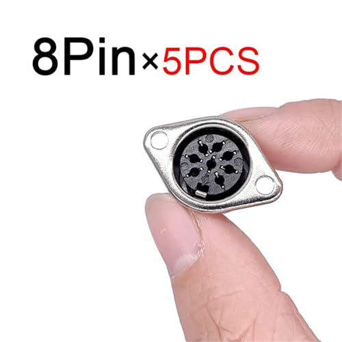 Conector DIN de 8 pines hembra para teclado de ordenador pack de 5 unidades para chasis 2