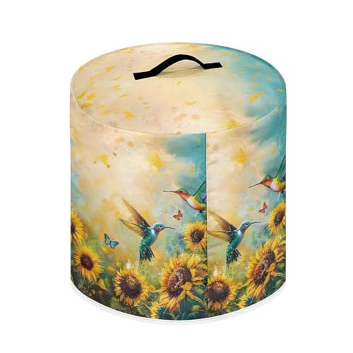 Image of Cozeyat Hummingbird Sunflower Kitchen Decor Accessories Appliance Dust Cover for Electric Pressure Cooker /Air Fryer /Rice Cooker /Steamer /Toaster,Pressure Cooker Cover 3 qt
